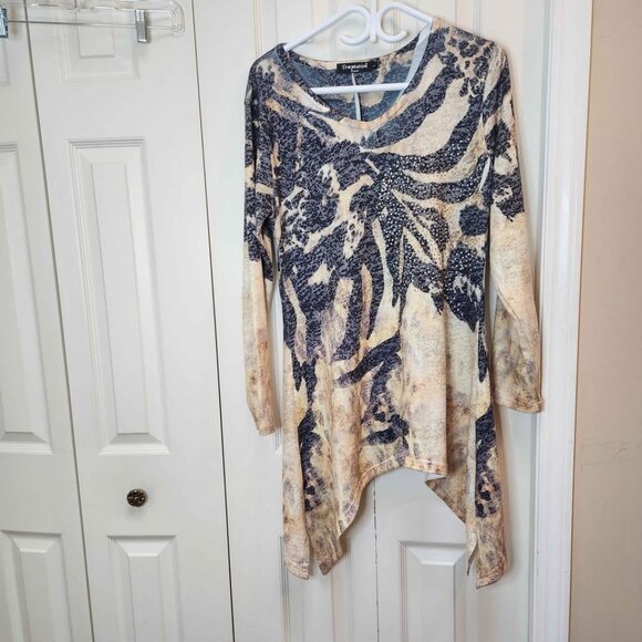 [L]‎ Temptation Italy Long-sleeve Long Top Large Avant Garde - Picture 1 of 6